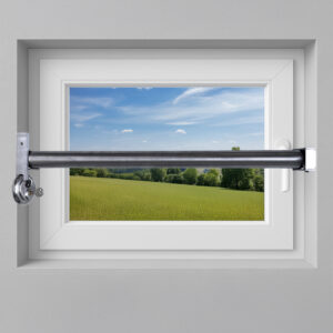 Fenstersicherung 1 Fach, altes Modell, Edelstahl