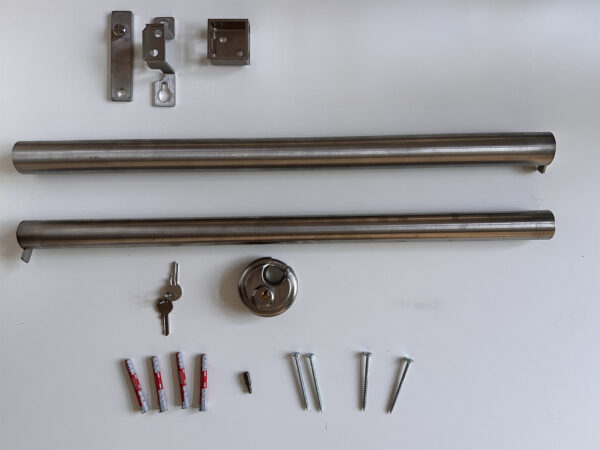 Fenstersicherung 1 Fach, altes Modell, Edelstahl