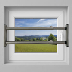 Fenstersicherung 2 Fach, Edelstahl