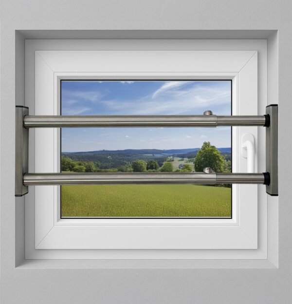Fenstersicherung 2 Fach, Edelstahl